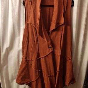 Cynthia Ashby cotton vest, more rust color than brown